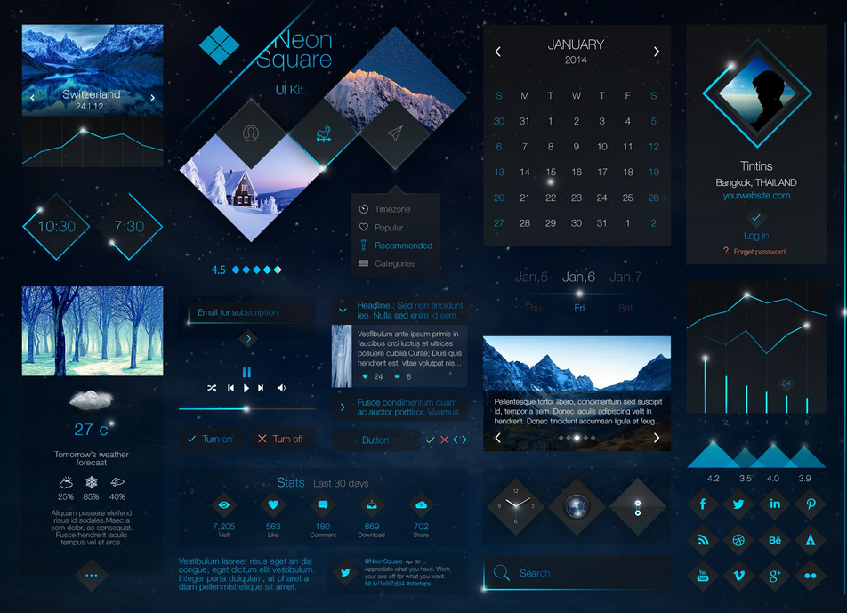 網站設計之UI設計中深色系背景的獨特見解
